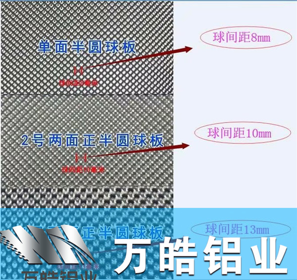 双球型压花板